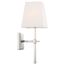 Highline 1 Light Vanity Polished Nickel Finish w/ White Linen Shade