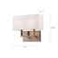 Tribeca 2 Light Vanity Burnished Brass Finish w/ White Linen Shade