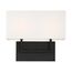 Tribeca 2 Light Vanity Aged Bronze Finish w/ White Linen Shade