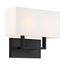 Tribeca 2 Light Vanity Aged Bronze Finish w/ White Linen Shade
