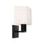 Tribeca 2 Light Vanity Aged Bronze Finish w/ White Linen Shade
