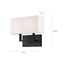 Tribeca 2 Light Vanity Aged Bronze Finish w/ White Linen Shade