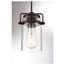 Antebellum 1 Light Mini Pendant Fixture Mahogany Bronze Finish w/ Clear Glass