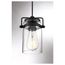 Antebellum 1 Light Mini Pendant Fixture Matte Black Finish w/ Clear Glass