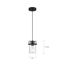 Antebellum 1 Light Mini Pendant Fixture Matte Black Finish w/ Clear Glass