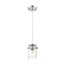 Antebellum 1 Light Mini Pendant Fixture Polished Nickel w/ Clear Glass