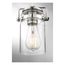 Antebellum 1 Light Mini Pendant Fixture Polished Nickel w/ Clear Glass