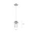 Antebellum 1 Light Mini Pendant Fixture Polished Nickel w/ Clear Glass