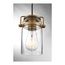 Antebellum 1 Light Mini Pendant Fixture Vintage Brass Finish w/ Clear Glass