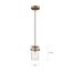 Antebellum 1 Light Mini Pendant Fixture Vintage Brass Finish w/ Clear Glass