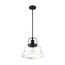 Basel 1 Light Pendant Fixture Aged Bronze Finish w/ Clear Glass