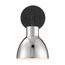 Sloan 1 Light Vanity Matte Black Finish w/ Polished Nickel Shade