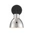 Sloan 1 Light Vanity Matte Black Finish w/ Polished Nickel Shade