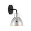 Sloan 1 Light Vanity Matte Black Finish w/ Polished Nickel Shade