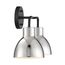 Sloan 2 Light Vanity Matte Black Finish w/ Polished Nickel Shade