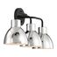 Sloan 3 Light Vanity Matte Black Finish w/ Polished Nickel Shade