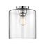 Chantecleer 1 Light Semi-Flush Fixture Polished Nickel Finish w/ Clear Glass