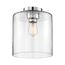 Chantecleer 1 Light Semi-Flush Fixture Polished Nickel Finish w/ Clear Glass