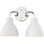 Sloan 2 Light Vanity Polished Nickel Finish w/ Matte White Shade