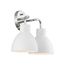 Sloan 2 Light Vanity Polished Nickel Finish w/ Matte White Shade