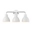 Sloan 3 Light Vanity Polished Nickel Finish w/ Matte White Shade