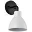 Sloan 1 Light Vanity Matte Black Finish w/ White Shade