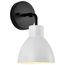 Sloan 1 Light Vanity Matte Black Finish w/ White Shade