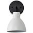 Sloan 1 Light Vanity Matte Black Finish w/ White Shade