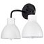 Sloan 2 Light Vanity Matte Black Finish w/ White Shade