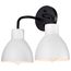 Sloan 2 Light Vanity Matte Black Finish w/ White Shade