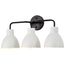 Sloan 3 Light Vanity Matte Black Finish w/ White Shade