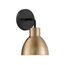 Sloan 1 Light Vanity Matte Black and Burnished Brass Finish