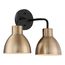 Sloan 2 Light Vanity Matte Black and Burnished Brass Finish
