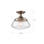 Kew 1 Light Semi-Flush Fixture Burnished Brass Finish w/ Clear Glass