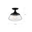 Kew 1 Light Semi-Flush Fixture Aged Bronze Finish w/ Clear Glass