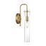 Spyglass 1 Light Wall Sconce Fixture Vintage Brass Finish w/ Clear Glass