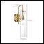 Spyglass 1 Light Wall Sconce Fixture Vintage Brass Finish w/ Clear Glass