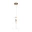 Spyglass 1 Light Mini Pendant Fixture Vintage Brass Finish w/ Clear Glass