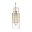 Alondra 1 Light Wall Sconce Fixture Vintage Brass Finish w/ Clear Glass