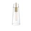 Alondra 1 Light Mini Pendant Fixture Vintage Brass Finish w/ Clear Glass