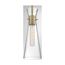 Alondra 1 Light Mini Pendant Fixture Vintage Brass Finish w/ Clear Glass