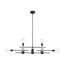 Delphi 8 Light Island Pendant Fixture Black Finish