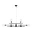 Delphi 8 Light Island Pendant Fixture Black Finish