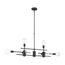 Delphi 8 Light Island Pendant Fixture Black Finish
