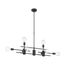 Delphi 8 Light Island Pendant Fixture Black Finish