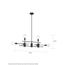 Delphi 8 Light Island Pendant Fixture Black Finish