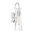 Bahari 1 Light Wall Sconce Fixture Polished Nickel Finish w/ Clear Glass