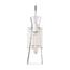 Bahari 1 Light Wall Sconce Fixture Polished Nickel Finish w/ Clear Glass