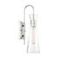 Bahari 1 Light Wall Sconce Fixture Polished Nickel Finish w/ Clear Glass