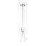 Bahari 1 Light Mini Pendant Fixture Polished Nickel Finish w/ Clear Glass